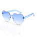 Wholesale Plastic Rimless Heart Shaped One Piece Sunglasses Kids Glasses JDC-SG-XingY002 Sunglasses 兴业 Wholesale Jewelry JoyasDeChina Joyas De China