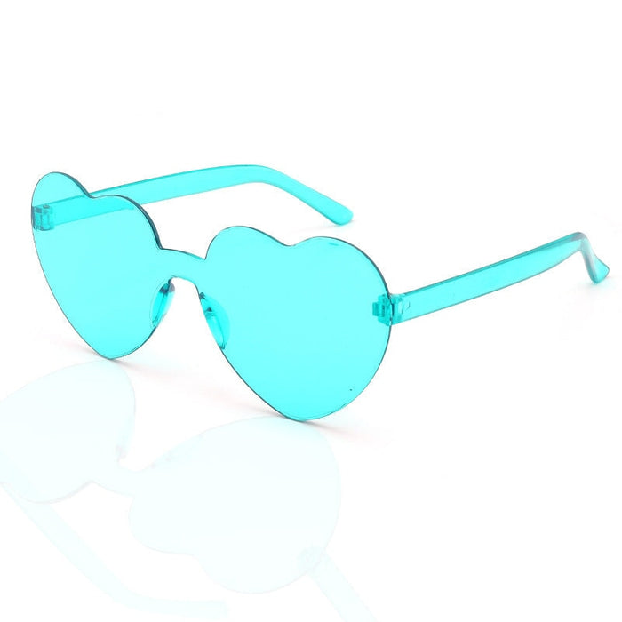 Wholesale Plastic Rimless Heart Shaped One Piece Sunglasses Kids Glasses JDC-SG-XingY002 Sunglasses 兴业 Wholesale Jewelry JoyasDeChina Joyas De China