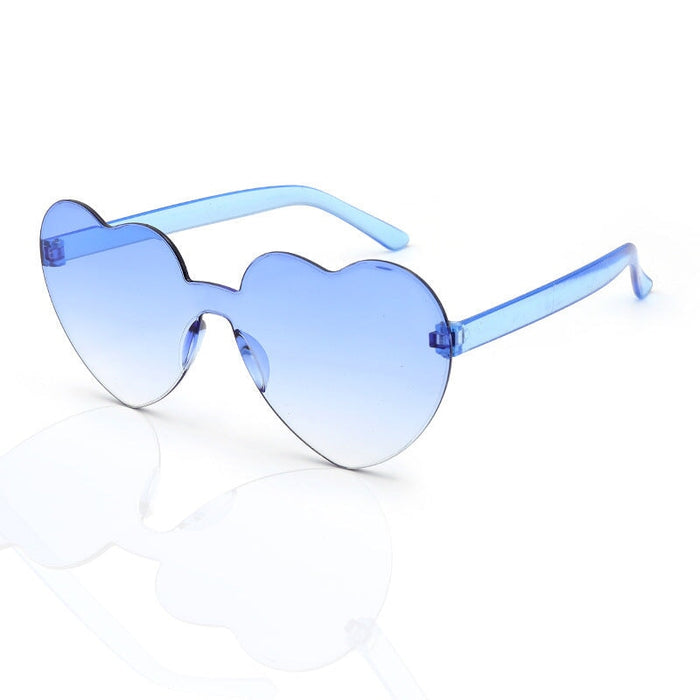 Wholesale Plastic Rimless Heart Shaped One Piece Sunglasses Kids Glasses JDC-SG-XingY002 Sunglasses 兴业 Wholesale Jewelry JoyasDeChina Joyas De China