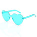 Wholesale Plastic Rimless Heart Shaped One Piece Sunglasses Kids Glasses JDC-SG-XingY002 Sunglasses 兴业 light green Wholesale Jewelry JoyasDeChina Joyas De China
