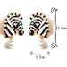 Wholesale Plated Alloy Zebra Rhinestone Earrings JDC-ES-SK026 Earrings 深刻 Wholesale Jewelry JoyasDeChina Joyas De China