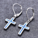 Wholesale Plating Alloy Cross Opal Earrings JDC-ES-WenT007 Earrings 润涛 Wholesale Jewelry JoyasDeChina Joyas De China