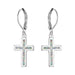 Wholesale Plating Alloy Cross Opal Earrings JDC-ES-WenT007 Earrings 润涛 white Wholesale Jewelry JoyasDeChina Joyas De China