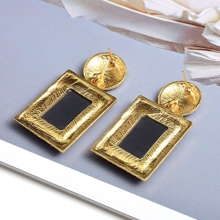 Wholesale Plating Alloy Rhinestone Large Glass Earrings JDC-ES-SK015 Earrings 深刻 Wholesale Jewelry JoyasDeChina Joyas De China