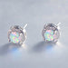 Wholesale Plating Alloy Round Opal Earrings JDC-ES-WenT009 Earrings 润涛 white Wholesale Jewelry JoyasDeChina Joyas De China