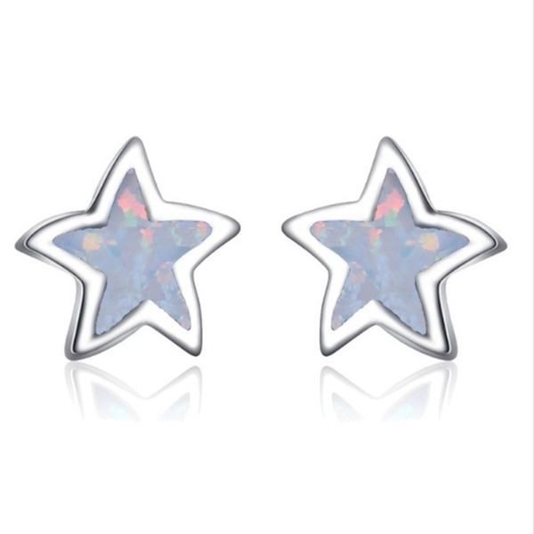 Wholesale Plating Alloy Star Opal Earrings JDC-ES-WenT008 Earrings 润涛 Wholesale Jewelry JoyasDeChina Joyas De China