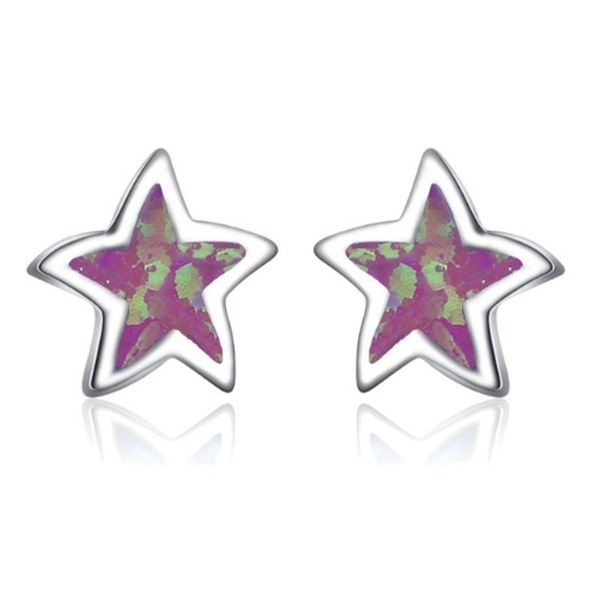 Wholesale Plating Alloy Star Opal Earrings JDC-ES-WenT008 Earrings 润涛 Wholesale Jewelry JoyasDeChina Joyas De China