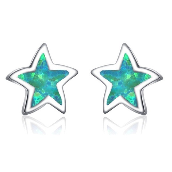 Wholesale Plating Alloy Star Opal Earrings JDC-ES-WenT008 Earrings 润涛 Wholesale Jewelry JoyasDeChina Joyas De China