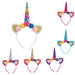Bulk Jewelry Wholesale plush colorful children unicorn headband JDC-HD-m009 Wholesale factory from China YIWU China