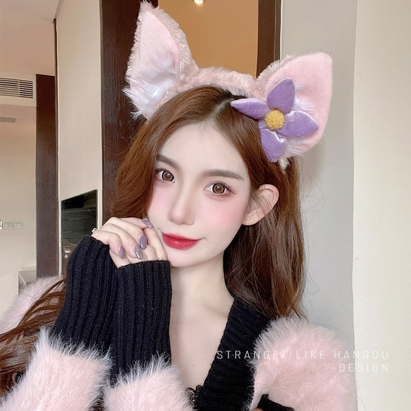 Wholesale Plush Fox Ear Headband (F)JDC-HD-GSXP002 Headband 宏鑫 Wholesale Jewelry JoyasDeChina Joyas De China