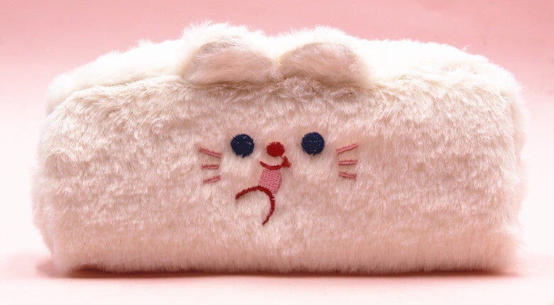 Wholesale plush large capacity pencil case JDC-PB-Donglej003 Pencil Bags 东津 white Wholesale Jewelry JoyasDeChina Joyas De China