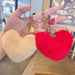 Wholesale Plush Leather Heart Tassel Pom Pom Keychain JDC-KC-JG157 Keychains 金葛 Wholesale Jewelry JoyasDeChina Joyas De China