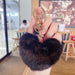 Wholesale Plush Leather Heart Tassel Pom Pom Keychain JDC-KC-JG157 Keychains 金葛 black OPP bag Wholesale Jewelry JoyasDeChina Joyas De China