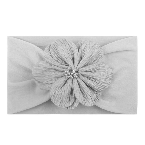 Wholesale plush match head flower hair band JDC-HD-ML025 Headband 猫力 gray Wholesale Jewelry JoyasDeChina Joyas De China