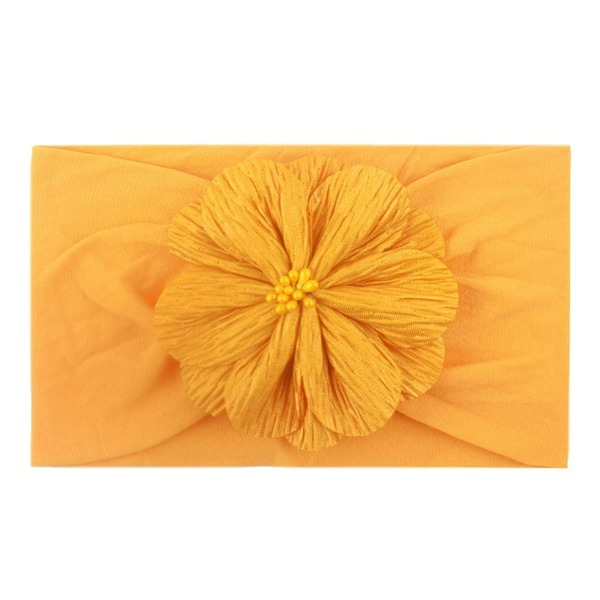 Wholesale plush match head flower hair band JDC-HD-ML025 Headband 猫力 yellow Wholesale Jewelry JoyasDeChina Joyas De China