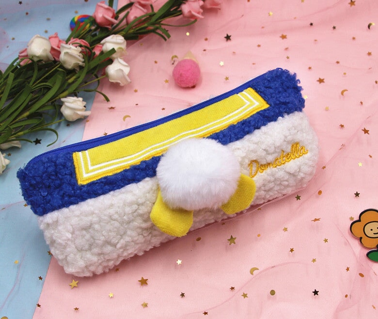 Wholesale Plush Pencil Bag Stationery Bag JDC-PB-Donglej002 Pencil Bags 东津 blue white Wholesale Jewelry JoyasDeChina Joyas De China