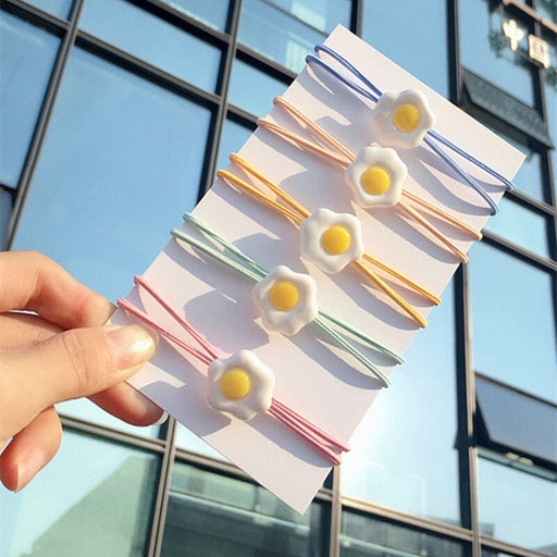 Wholesale Poached Egg Resin Plastic Hair Scrunchies JDC-HS-QiuC002 Hair Scrunchies 秋澈 Wholesale Jewelry JoyasDeChina Joyas De China