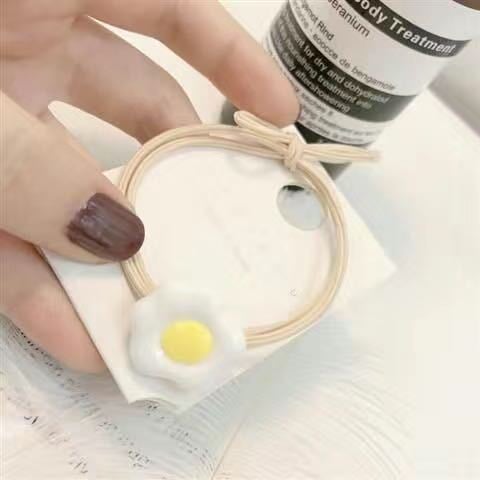 Wholesale Poached Egg Resin Plastic Hair Scrunchies JDC-HS-QiuC002 Hair Scrunchies 秋澈 khaki Wholesale Jewelry JoyasDeChina Joyas De China