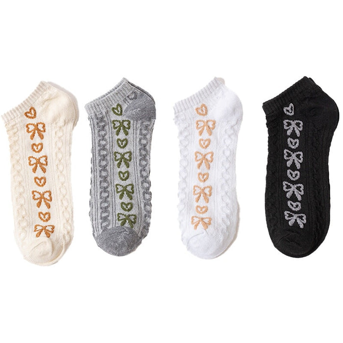 Wholesale Polyester Bow Knot Short Socks Women Invisible Socks JDC-SK-ShuX003 Sock 曙星 Wholesale Jewelry JoyasDeChina Joyas De China