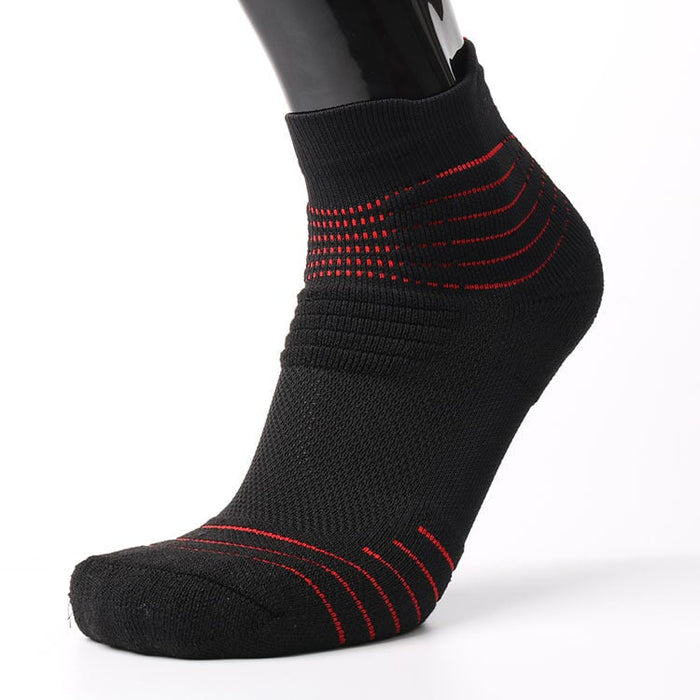 Wholesale Polyester Cotton Nylon Thickened Towel Bottom Basketball Socks For Men JDC-SK-LZL057 Sock 两只狼 black red one size Wholesale Jewelry JoyasDeChina Joyas De China