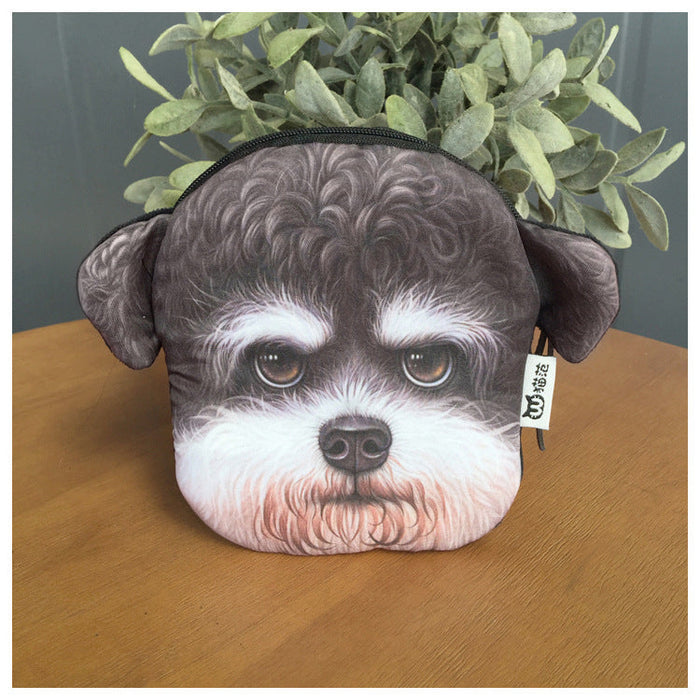 Wholesale polyester dog head coin purse JDC-WT-Donglej008 Wallet 东津 2 Wholesale Jewelry JoyasDeChina Joyas De China