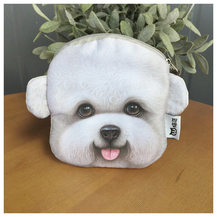 Wholesale polyester dog head coin purse JDC-WT-Donglej008 Wallet 东津 3 Wholesale Jewelry JoyasDeChina Joyas De China