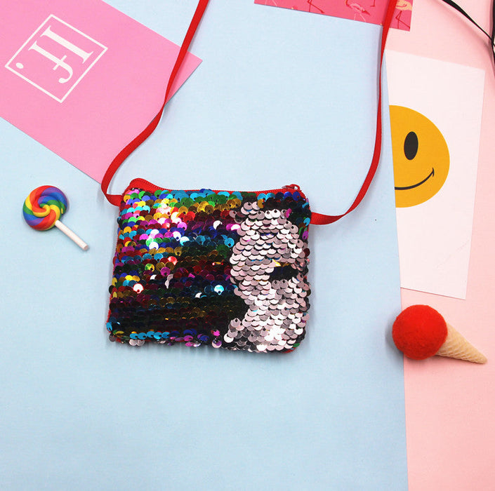 Wholesale polyester mermaid sequin coin purse JDC-WT-Donglej005 Wallet 东津 pink Wholesale Jewelry JoyasDeChina Joyas De China