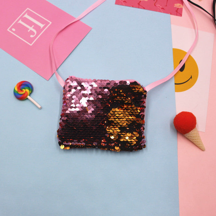 Wholesale polyester mermaid sequin coin purse JDC-WT-Donglej005 Wallet 东津 rose silver Wholesale Jewelry JoyasDeChina Joyas De China