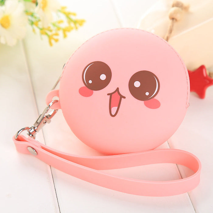 Wholesale polyester mini round silicone zipper coin purse JDC-WT-Donglej011 Wallet 东津 pink Wholesale Jewelry JoyasDeChina Joyas De China