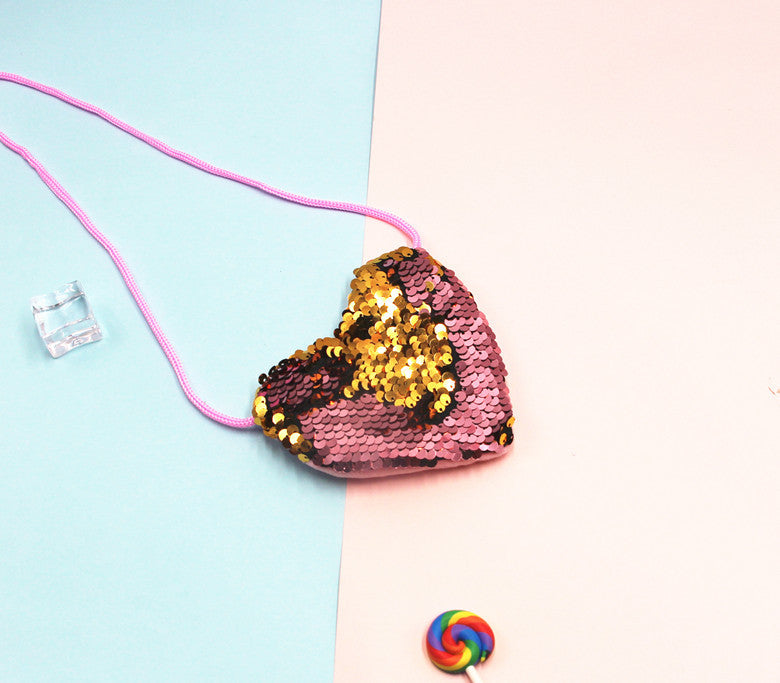 Wholesale polyester sequin coin purse JDC-WT-Donglej007 Wallet 东津 gold pink Wholesale Jewelry JoyasDeChina Joyas De China