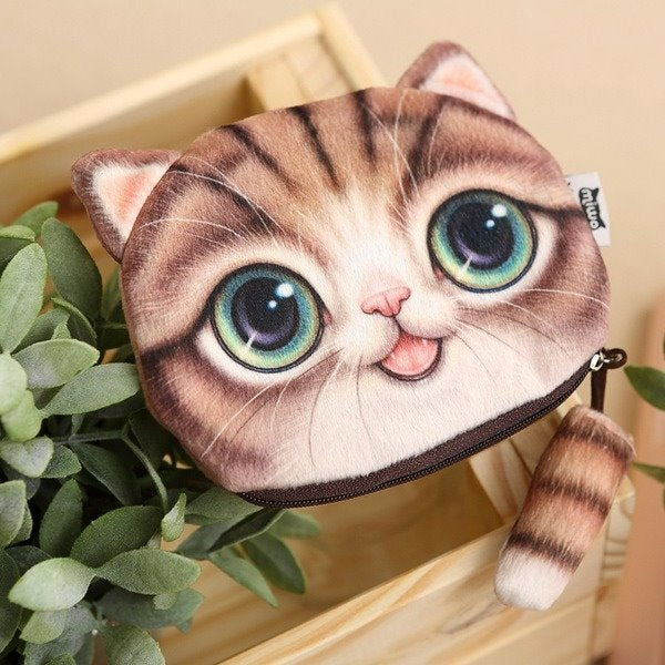 Wholesale polyester three-dimensional cat coin purse JDC-WT-Donglej015 Wallet 东津 Wholesale Jewelry JoyasDeChina Joyas De China