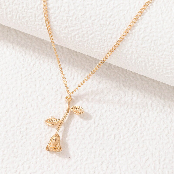 Wholesale popular elements key lock Butterfly Rose letter necklace mother's Day JDC-NE-C241 necklaces 陌茗 17210 roseg Wholesale Jewelry JoyasDeChina Joyas De China
