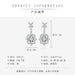 Wholesale premium sapphire long silver plated earrings JDC-ES-BZ001 Earrings 标志 Wholesale Jewelry JoyasDeChina Joyas De China