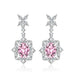 Wholesale premium sapphire long silver plated earrings JDC-ES-BZ001 Earrings 标志 Powder Wholesale Jewelry JoyasDeChina Joyas De China