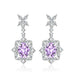 Wholesale premium sapphire long silver plated earrings JDC-ES-BZ001 Earrings 标志 purple Wholesale Jewelry JoyasDeChina Joyas De China