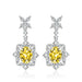 Wholesale premium sapphire long silver plated earrings JDC-ES-BZ001 Earrings 标志 Yellow Wholesale Jewelry JoyasDeChina Joyas De China