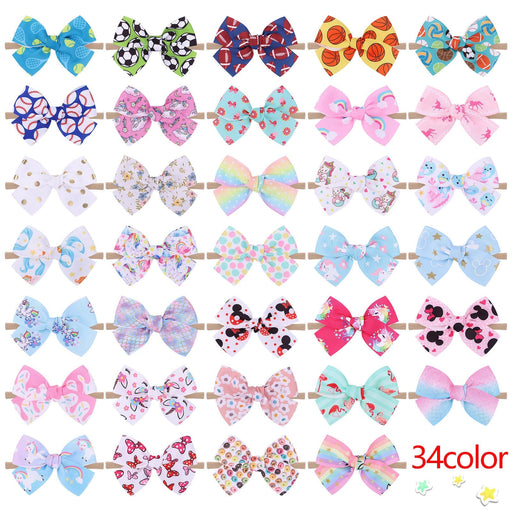 Wholesale printed bow nylon hair band (F)JDC-HD-YL008 Headband 雅伦 Wholesale Jewelry JoyasDeChina Joyas De China