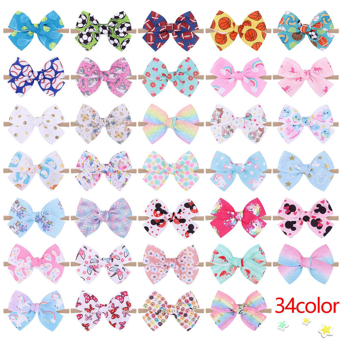 Wholesale printed bow nylon hair band (F)JDC-HD-YL008 Headband 雅伦 Wholesale Jewelry JoyasDeChina Joyas De China