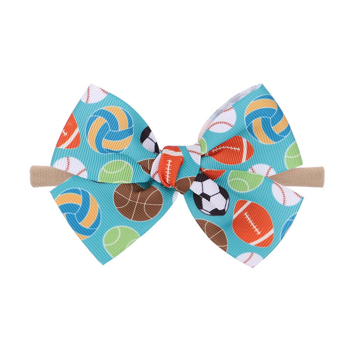 Wholesale printed bow nylon hair band (F)JDC-HD-YL008 Headband 雅伦 55 Wholesale Jewelry JoyasDeChina Joyas De China
