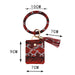 Wholesale PU Bracelet Leather Tassel Snake Print Card Holder Keychain JDC-KC-CaiC001 Keychains 彩澈 Wholesale Jewelry JoyasDeChina Joyas De China