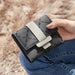 Wholesale PU Check Buckle Clutch Wallet JDC-WT-Huob010 Wallet 霍珀 black Wholesale Jewelry JoyasDeChina Joyas De China