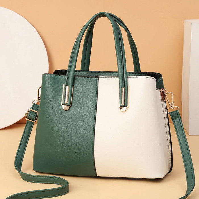 Wholesale PU colorblock messenger bag JDC-SD-GSDXF010 Shoulder Bags 丁仙法 green white Wholesale Jewelry JoyasDeChina Joyas De China