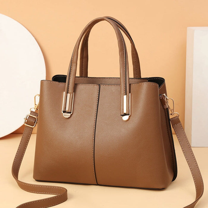 Wholesale PU colorblock messenger bag JDC-SD-GSDXF010 Shoulder Bags 丁仙法 khaki Wholesale Jewelry JoyasDeChina Joyas De China