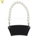 Wholesale PU Leather Coffee Cup Detachable Chain Cup Holder JDC-CUP-YouZ001 Cup Holder 悠智 Black Pearl Chain Wholesale Jewelry JoyasDeChina Joyas De China