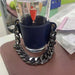 Wholesale PU Leather Coffee Cup Detachable Chain Cup Holder JDC-CUP-YouZ001 Cup Holder 悠智 Blue chain bar Wholesale Jewelry JoyasDeChina Joyas De China