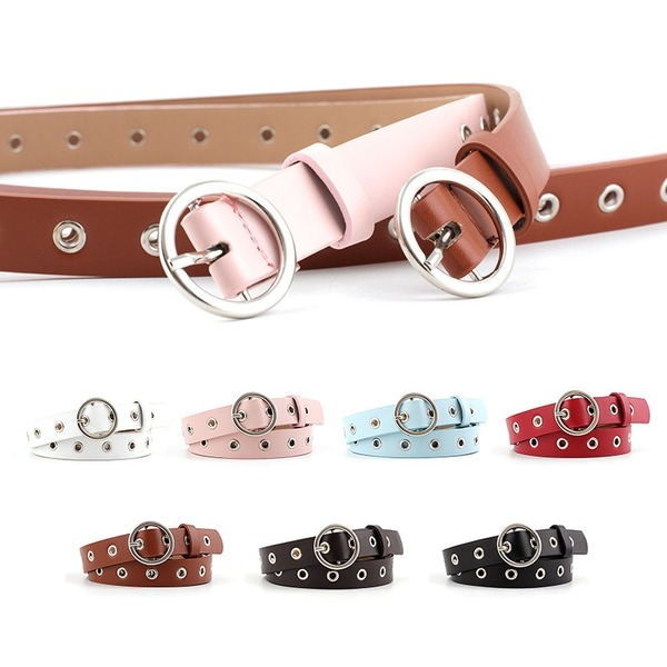 Wholesale PU Leather Hollow Round Buckle Women's Belt JDC-WB-Nuoy028 Womenbelt 诺娅 Wholesale Jewelry JoyasDeChina Joyas De China