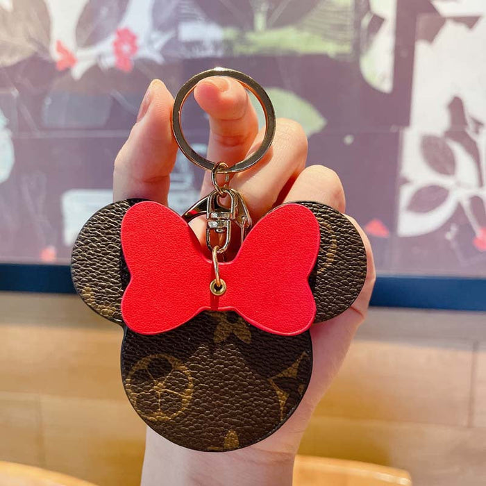 Wholesale PU Leather Metal Keychain (F) JDC-KC-JG151 Keychains 金葛 red Individual bag packaging Wholesale Jewelry JoyasDeChina Joyas De China