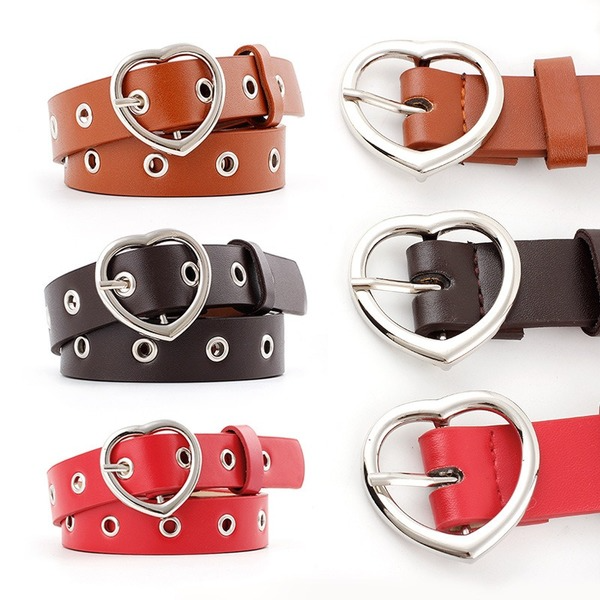 Wholesale PU Leather Pin Buckle Heart Buckle Hollow Women's Belt JDC-WB-Nuoy027 Womenbelt 诺娅 Wholesale Jewelry JoyasDeChina Joyas De China