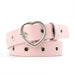 Wholesale PU Leather Pin Buckle Heart Buckle Hollow Women's Belt JDC-WB-Nuoy027 Womenbelt 诺娅 pink length 105 width 2.5 Wholesale Jewelry JoyasDeChina Joyas De China