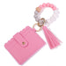 Wholesale PU Leather Silicone Beaded Tassel Card Holder Keychain JDC-KC-JinHan002 Keychains 金涵 Wholesale Jewelry JoyasDeChina Joyas De China